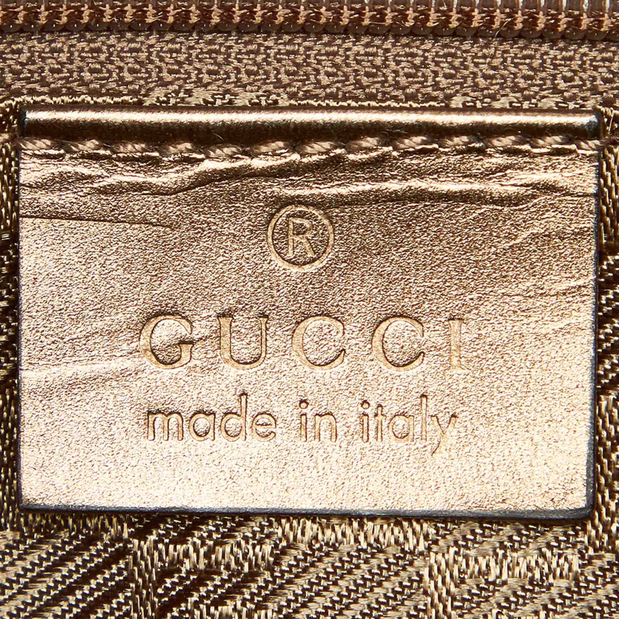 Pre-Owned Gucci Web Sizehoulder Bag Canvas Fabric Brown Women (Good)