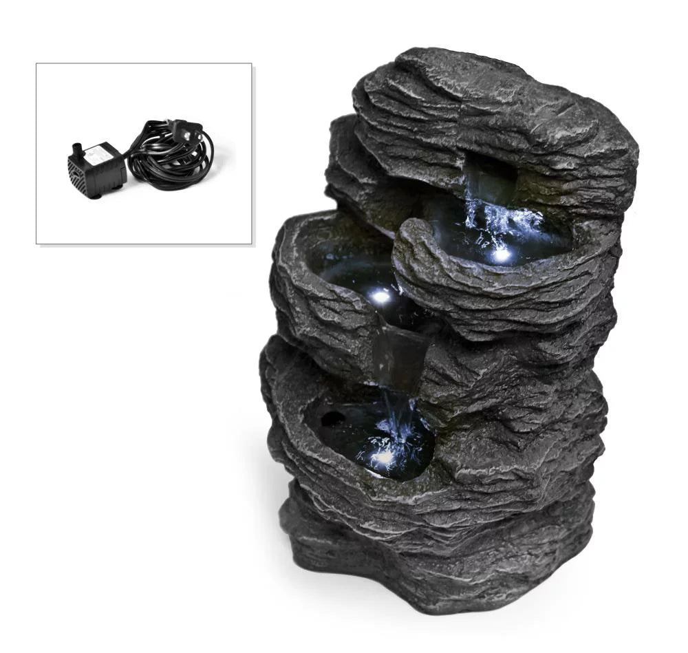 Sizeerene Life SizeLTWF15LED - Water Fountain - Relaxing Tabletop Water Feature Decoration