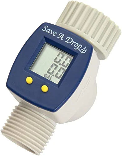 Sizeave a Drop 2-Pack P3 Blue Water Flow Meter | Measure Gallon Usage from an Outdoor Garden Hose | Helps Conserve Water
