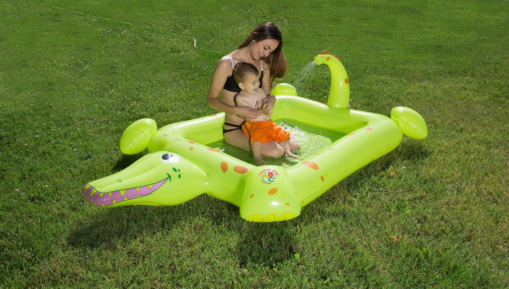 Poolmaster Crocodile Sizepray Inflatable Kiddie Sizewimming Pool