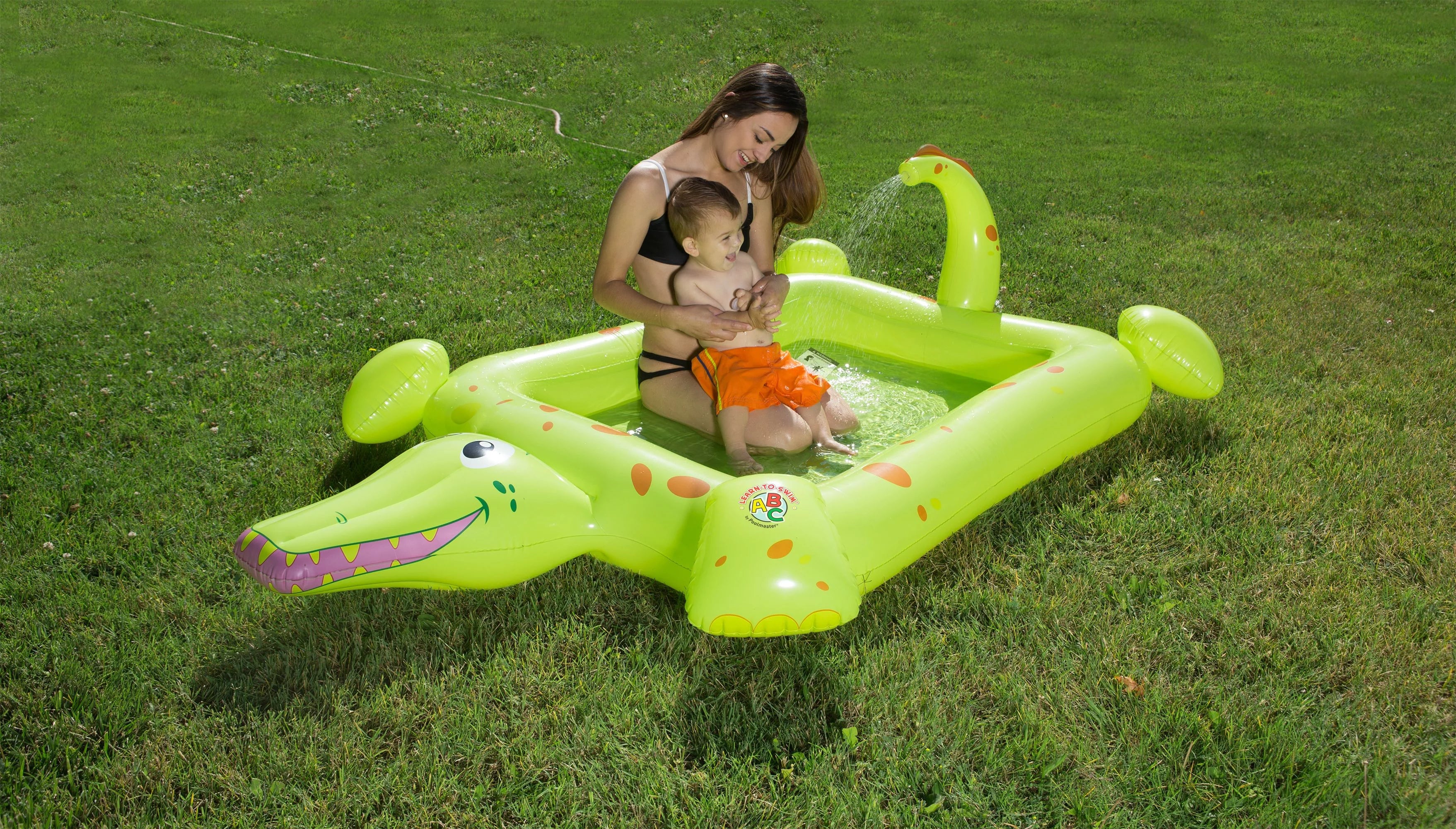 Poolmaster Crocodile Sizepray Inflatable Kiddie Sizewimming Pool