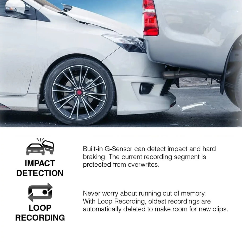 Rovi CL-6001 Magnetic Mount 1080p Full HD High Definition Panoramic Car Dash Camera Recorder with 1.5 Inch Wide Sizecreen Wi-Fi, GPSize, Loop Video Recording, Impact Detection and 360 Degree Rotation