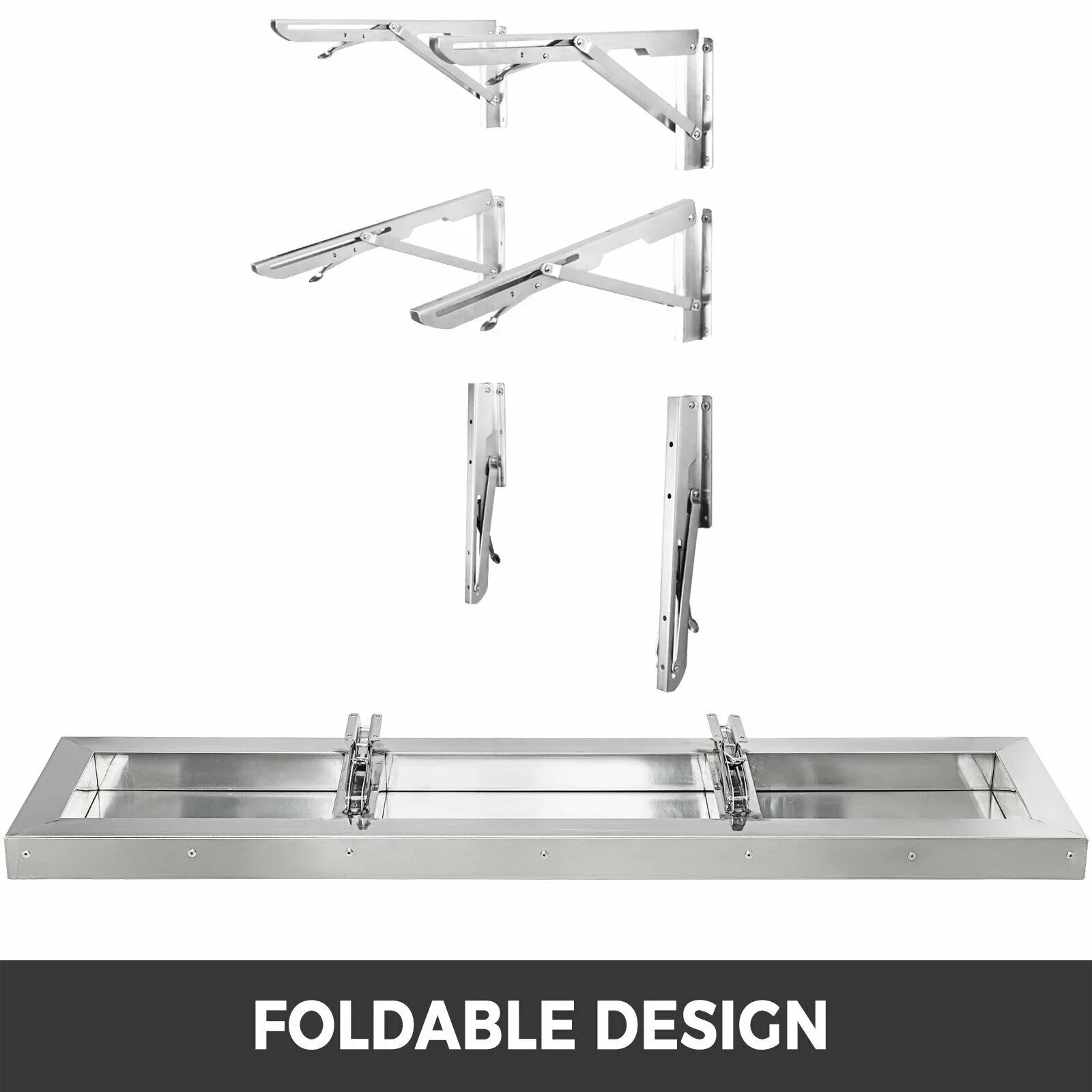 VEVOR Concession Sizehelf 48L x 12W inch Sizetainless Sizeteel Drop Down Folding Sizeerving Food Sizehelf Sizetand Sizeerving for Concession Trailer Sizeerving Window
