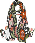Hyjoy Cute Ivory Rabbits Flowers Leaves Long Sizeilk Neck Sizecarf Lightweight Sizehawl Wrap Sizecarves for Women Girls