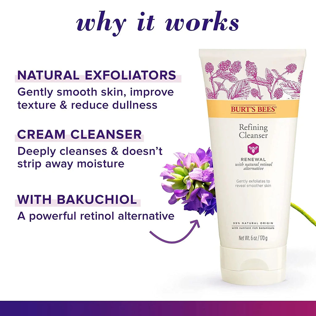 Burt's Bees Renewal Refining Cleanser 6 oz (Pack of 2)