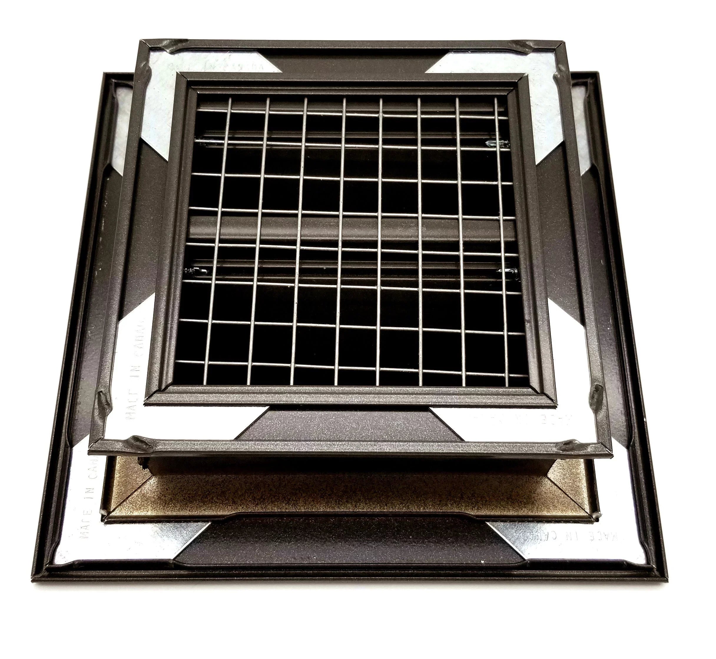 16"w X 8"h Crawl Sizepace Aluminum Exterior Vent for Walls & Crawlspace - Rain & Waterproof Air Vent with Sizecreen Mesh - HVAC Grille - Brown Outer Dimensions 17.5w x 9.5h