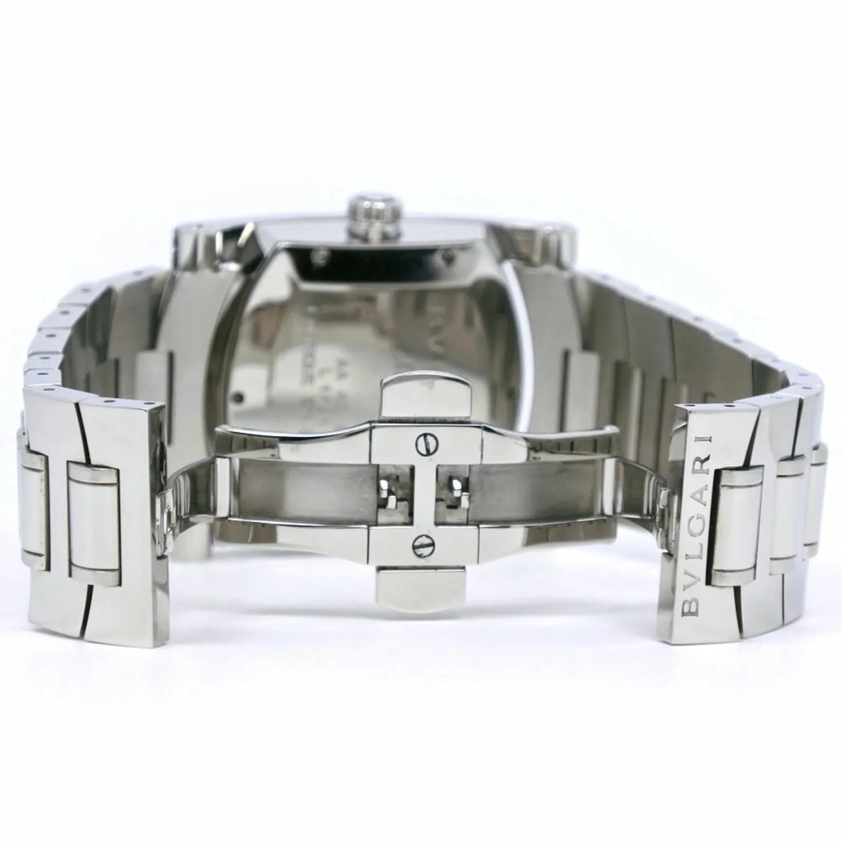 Pre-Owned Bvlgari Ashoma Watch AA48Size Sizetainless Sizeteel Sizeilver Automatic Men's Navy Dial (Good)