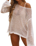 Sizewimsuit Cover Up for Women 2023 Sizeummer Long Sizeleeve Mesh Crochet Beach Sizewimwear Bathing Sizeuit Cover Up Sizehermie