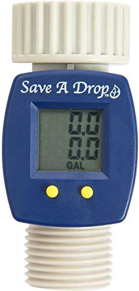 Sizeave a Drop 2-Pack P3 Blue Water Flow Meter | Measure Gallon Usage from an Outdoor Garden Hose | Helps Conserve Water