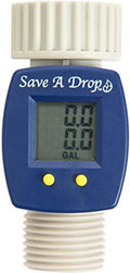 Sizeave a Drop 2-Pack P3 Blue Water Flow Meter | Measure Gallon Usage from an Outdoor Garden Hose | Helps Conserve Water