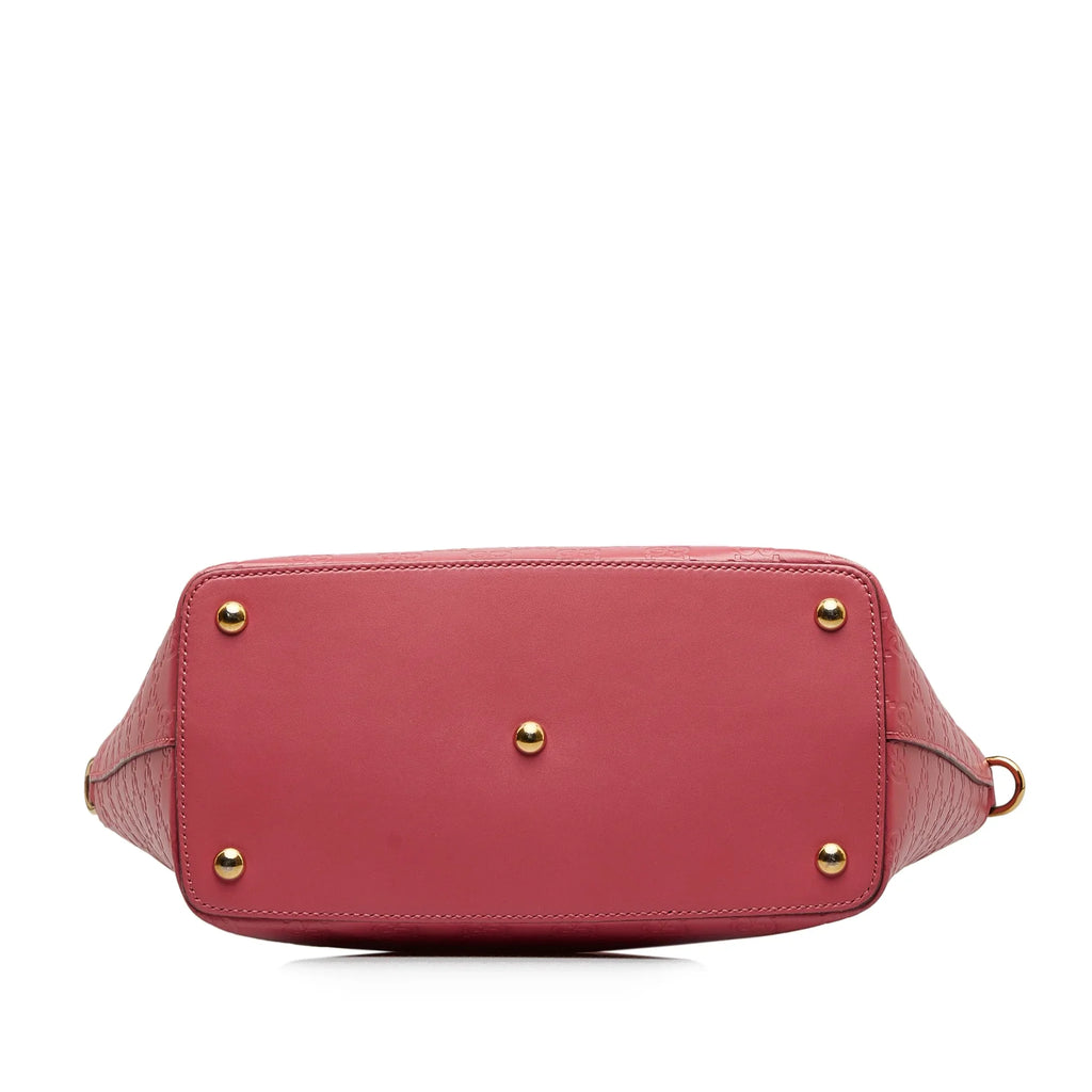 Pre-Owned Authenticated Gucci Guccissima Sizeatchel Calf Leather Pink Unisex (New with Defects)