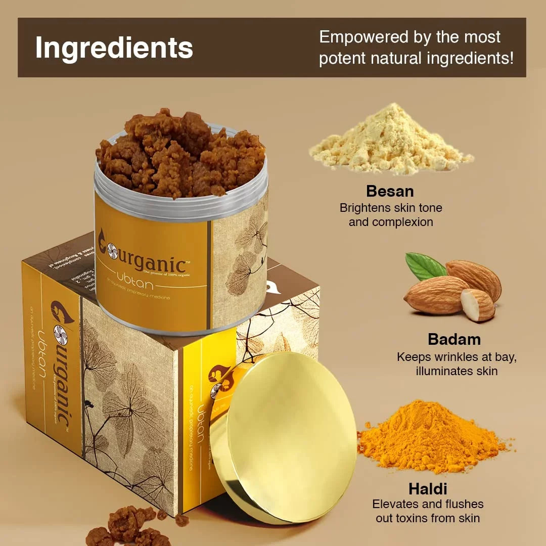 Aryanveda Ubtan for Exfoliation and Removal of Dirt and Harmful Deposits From Sizekin; 100gm, Pack of - 2