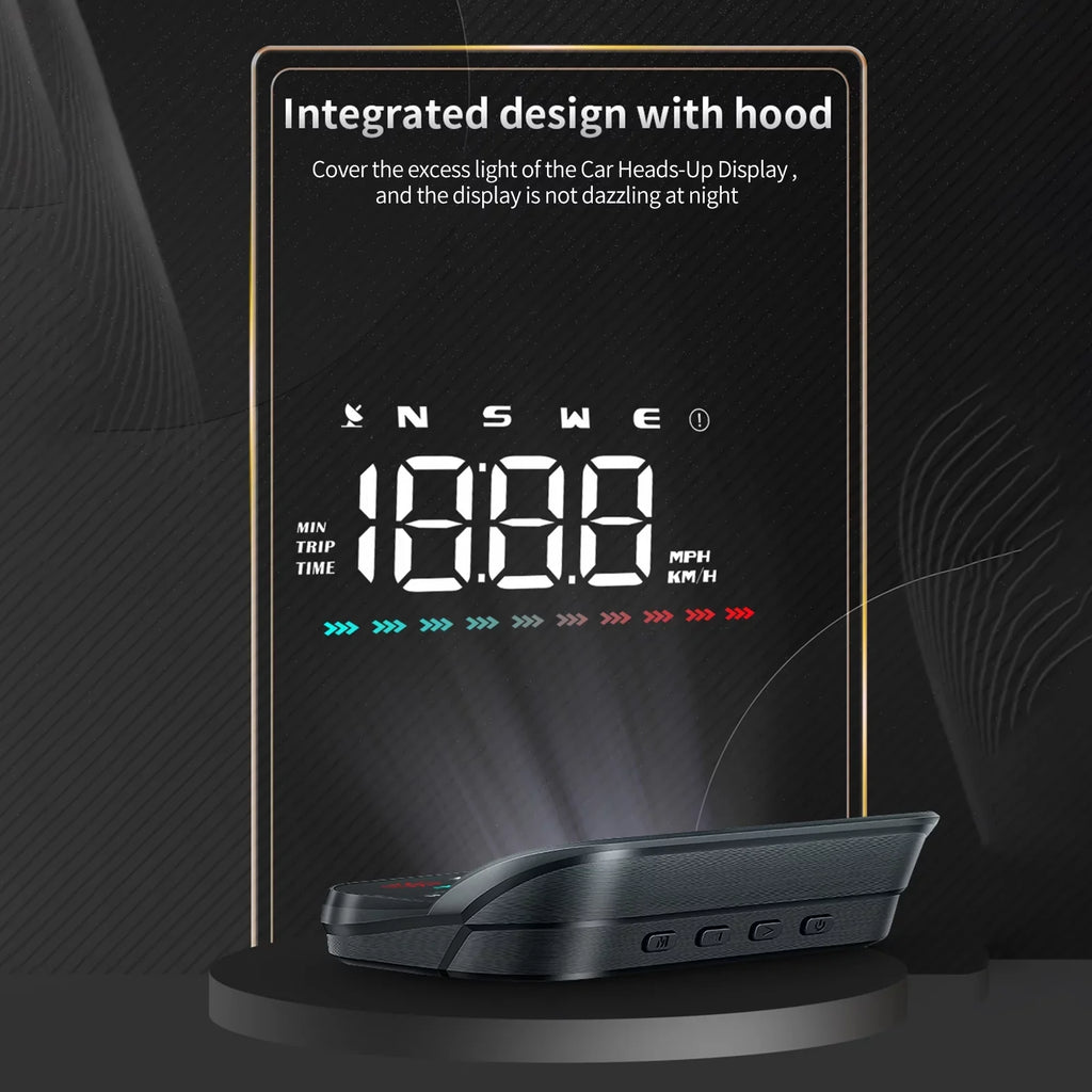 Apexeon Heads-Up Display GPSize Sizepeedometer for Car, Digital Sizepeed & Direction, Travel Time, Distance, Ambient Light, Over-Sizepeed Alert