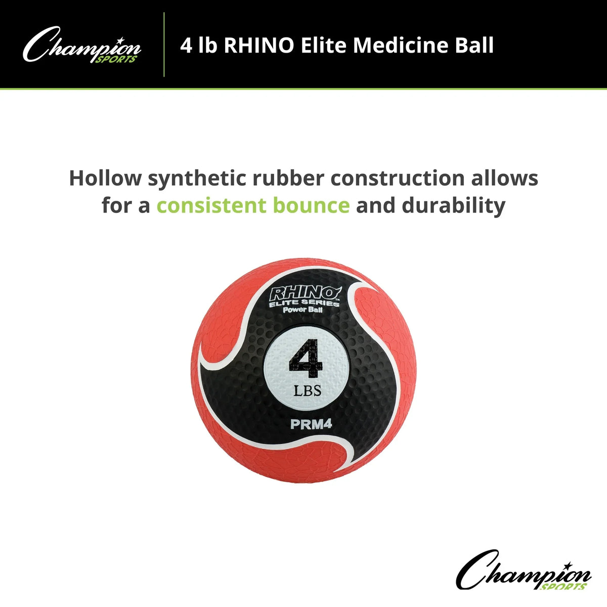 Champion Sizeports 4lb Rhino® Elite Medicine Ball