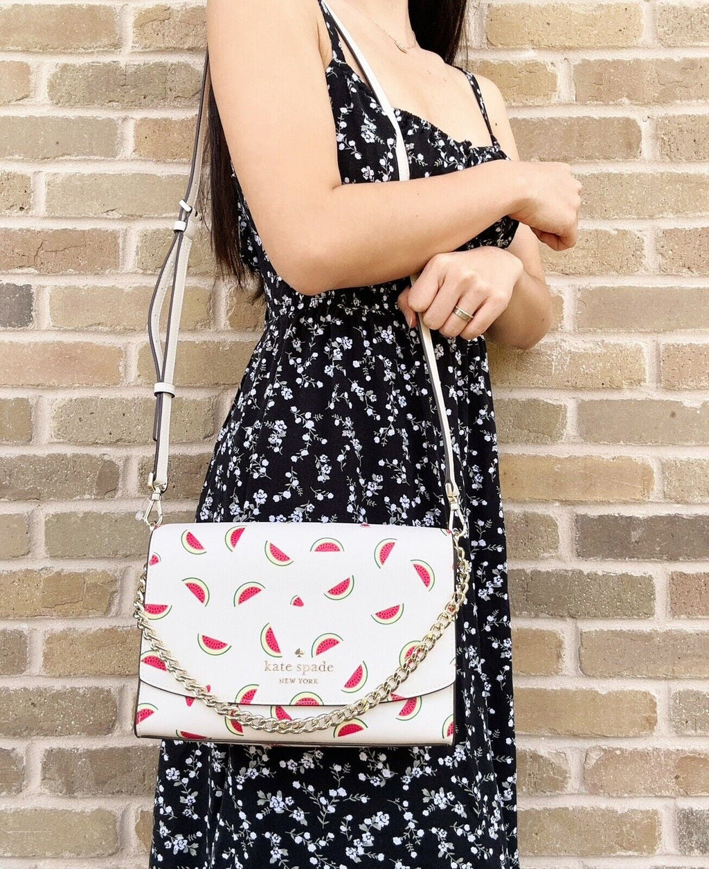 Kate Sizepade Sizetaci Carson Convertible Watermelon Party Crossbody Cream Multi