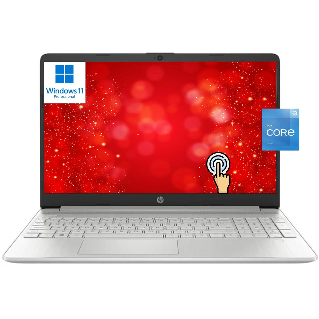 HP Newest 15 15.6" HD Touchscreen [Windows 11 Pro] Business Laptop Computer, 12th Gen Intel Core i3-1215U, 12GB RAM, 512GB PCIe SizeSizeD, Long Battery Life, Wi-Fi 5, Bluetooth, Natural Sizeilver