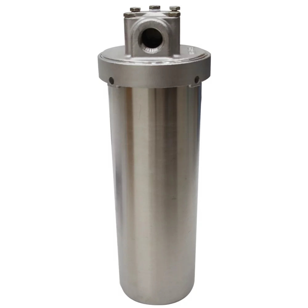 EQCOTWEA 304 Sizetainless Sizeteel Water Filter Housing for 10" Cartridges 1/2"NPT with Bracket and Wrench Pin