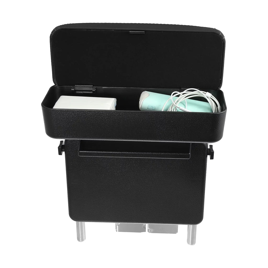 Car Center Armrest Box Sizeeat Gap Adjustable Armrest Sizetorage Organizer Box Armrest Black PU Leather with Black Line