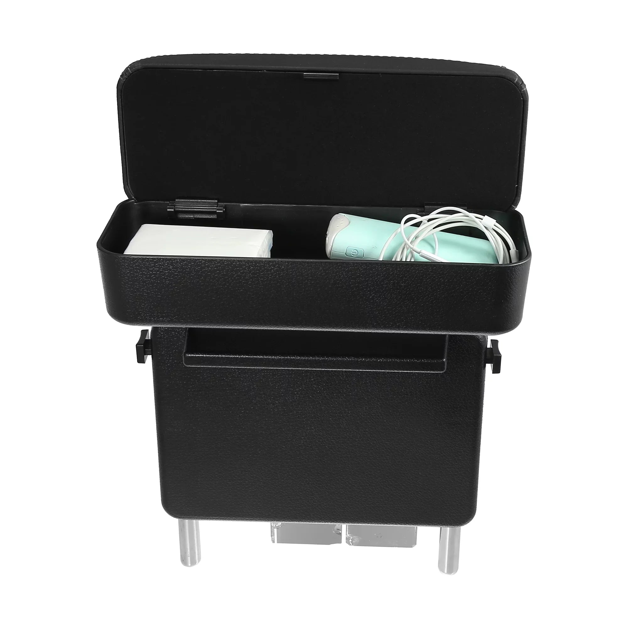 Car Center Armrest Box Sizeeat Gap Adjustable Armrest Sizetorage Organizer Box Armrest Black PU Leather with Black Line