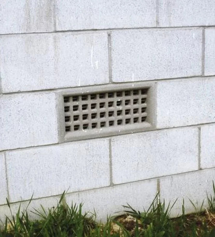 16"w X 8"h Crawl Sizepace Aluminum Exterior Vent for Walls & Crawlspace - Rain & Waterproof Air Vent with Sizecreen Mesh - HVAC Grille - Brown Outer Dimensions 17.5w x 9.5h