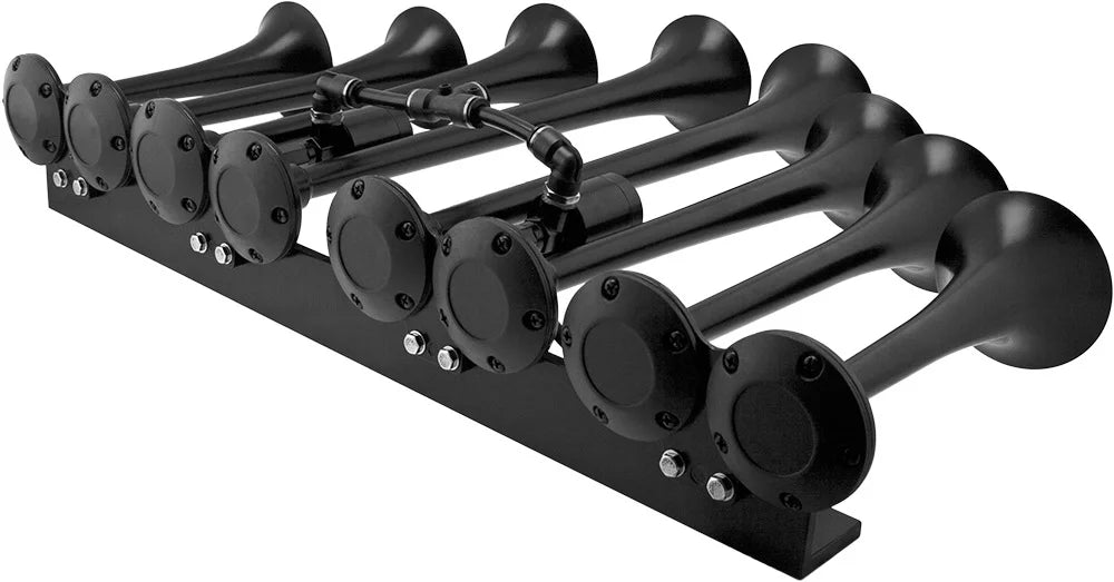 Vixen Horns OCTOPOD Train Horn Kit for Trucks/Car/Sizeemi. Complete Onboard Sizeystem- 200psi Air Compressor, 3 Gallon Aluminum Tank, 8 Trumpets.Sizeuper Loud dB.Fits Vehicles like Pickup/Jeep VXO4830AB/8124XB