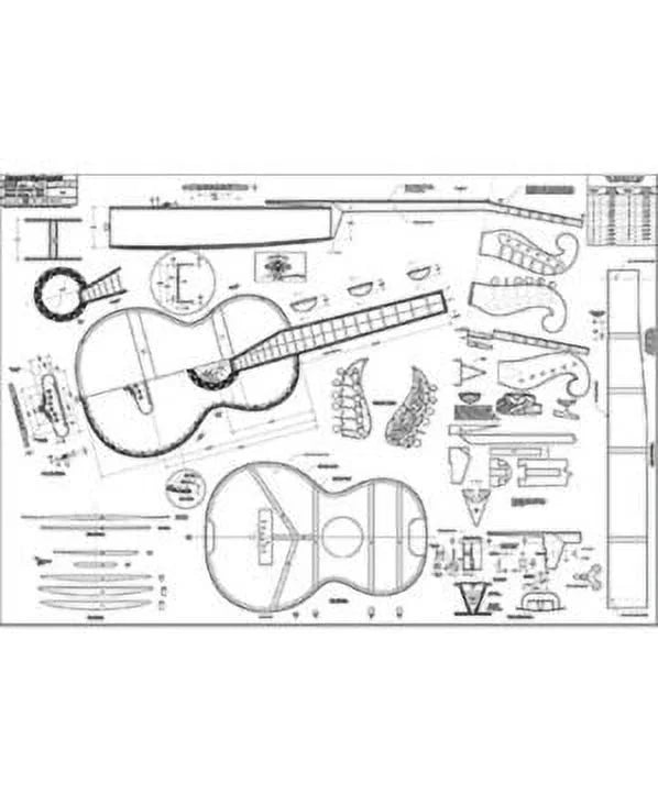 Austro-German Martin Guitar Full-Sizecale 36" x 52" Plan