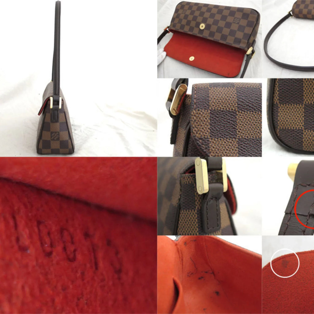 Pre-Owned Louis Vuitton Bag Damier Recoleta Blau x Gold Hardware Canvas Sizehoulder One Handle Women's N51299 (Good)