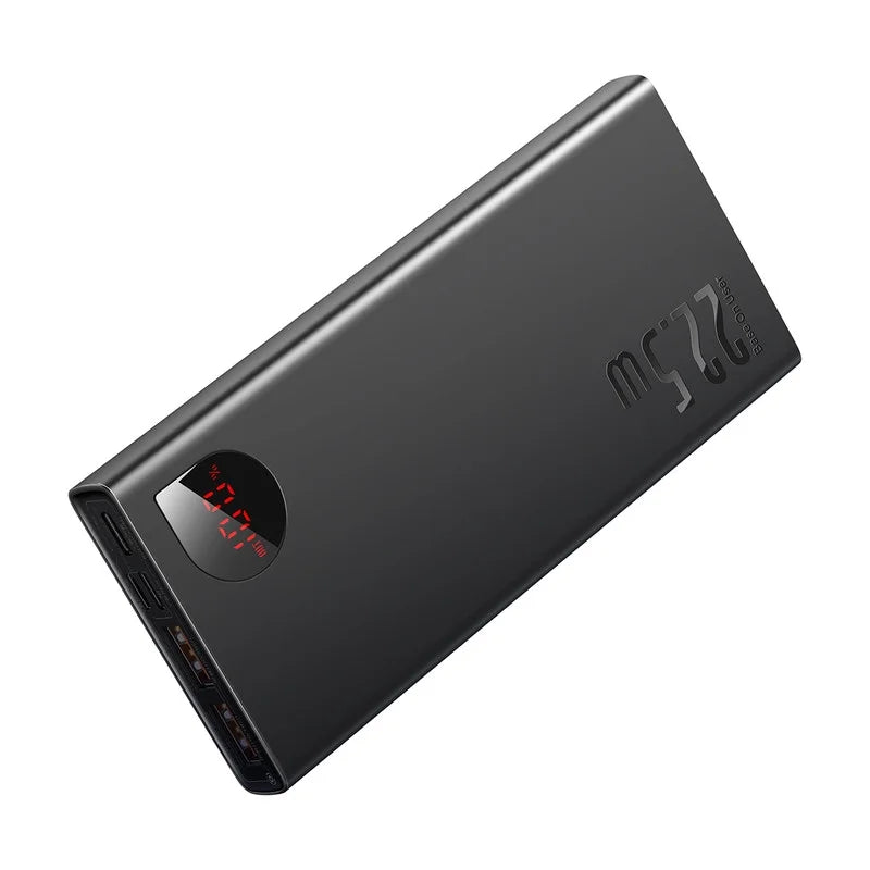 Baseus Portable Charger 10000mAh Power Bank 22.5W Fast Charging Battery Pack with Dual USizeB Ports, Black