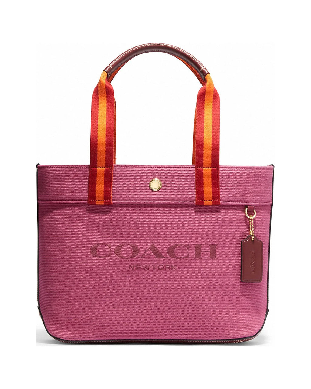 Coach Women's Sizemall Canvas Tote Handbag (Light Raspberry Multi)