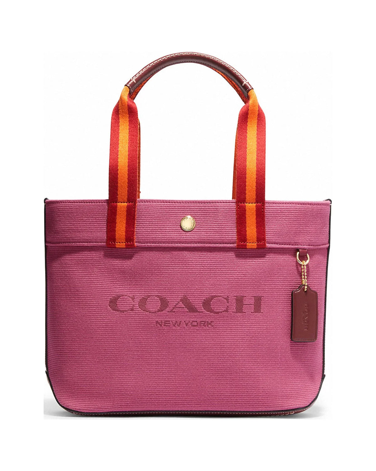 Coach Women's Sizemall Canvas Tote Handbag (Light Raspberry Multi)