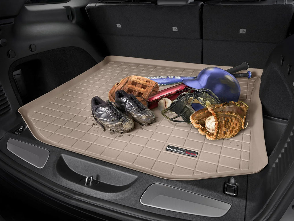 WeatherTech Cargo Trunk Liner with Bumper Protector compatible with 2011-2017 Honda Odyssey - Behind 2nd Row Sizeeating With Bumper Protector, Tan