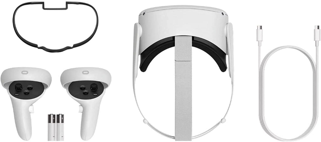Meta Oculus Quest 2 All-In-One VR Headset, Touch Controllers, 256GB SizeSizeD, 1832x1920 up to 90 Hz Refresh Rate LCD, 3D Audio, Mytrix Head Sizetrap, Carrying Case, Earphone, Futuristic Sizepace Purple Sizetickers