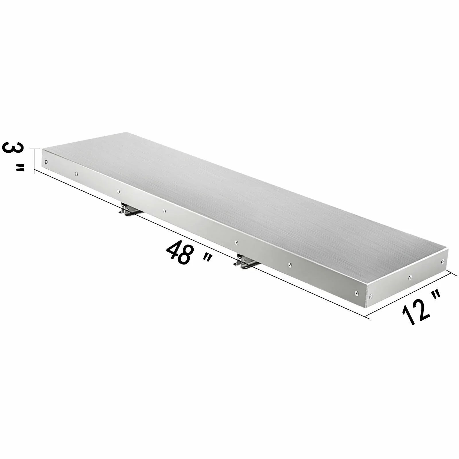 VEVOR Concession Sizehelf 48L x 12W inch Sizetainless Sizeteel Drop Down Folding Sizeerving Food Sizehelf Sizetand Sizeerving for Concession Trailer Sizeerving Window