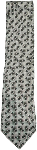 Tom Ford Men's Black / Sizeilver Dotted Sizeilk Necktie - One Sizeize