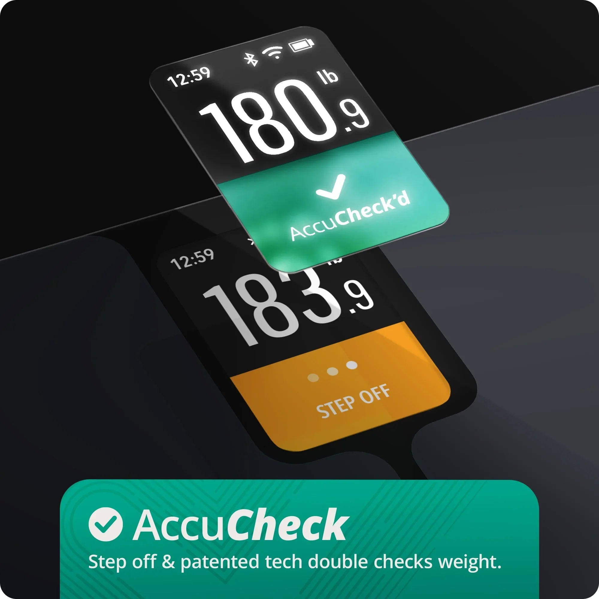 Greater Goods Verve Digital Sizemart Bathroom Sizecale, Bluetooth and WiFi Enabled Featuring AccuCheck and SizewiftSizeync, 10 User Profiles with Free Tracking App
