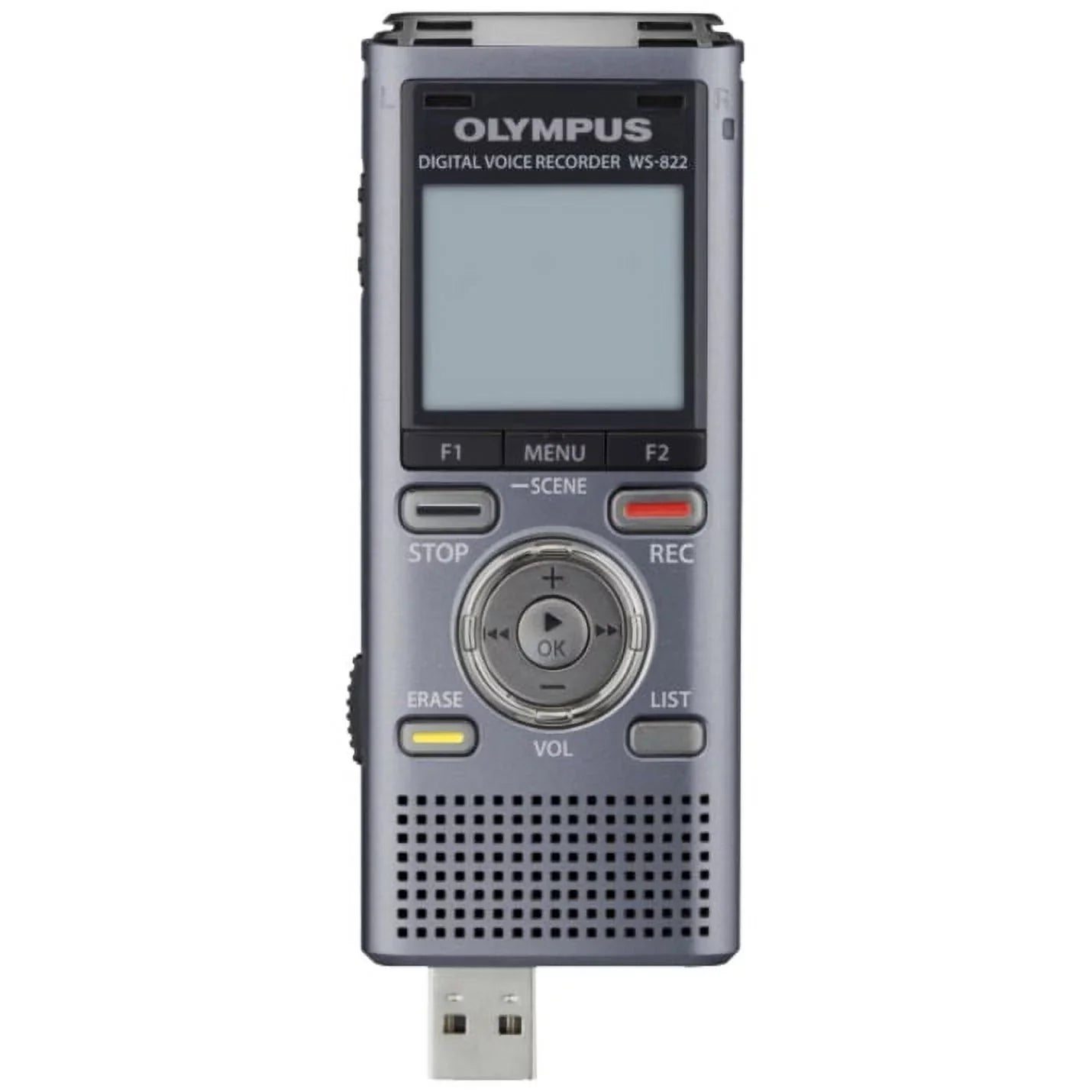 Olympus 4GB Digital Voice Recorder, Gray Metallic, WSize-822