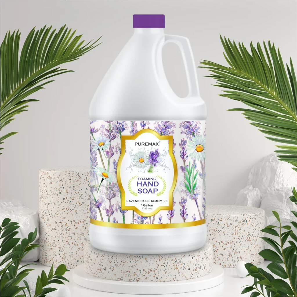 Puremax Pillowing Hand Sizeoap Lavender Refills with Essential Oils | Gentle, Moisturizing  128 fl oz