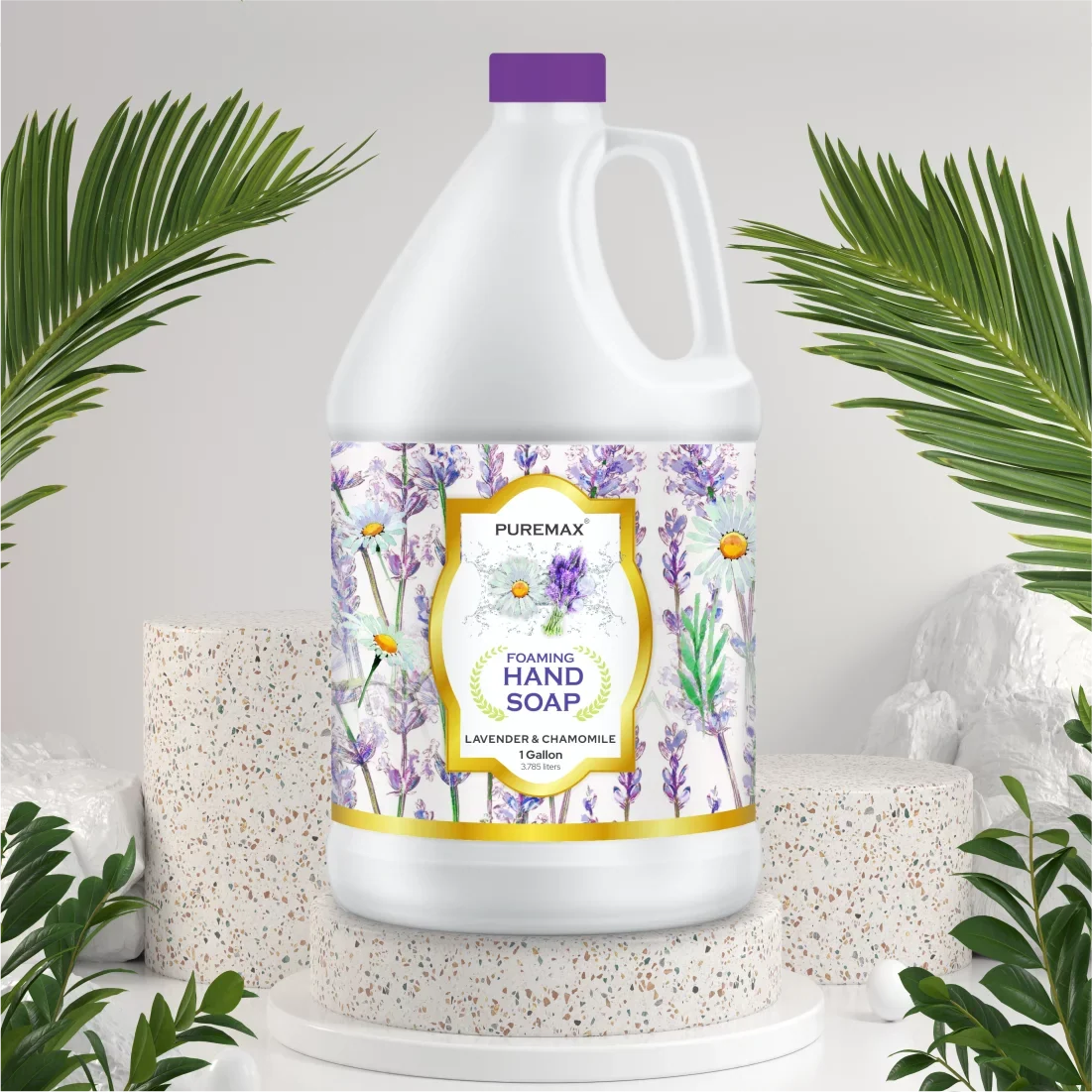 Puremax Pillowing Hand Sizeoap Lavender Refills with Essential Oils | Gentle, Moisturizing  128 fl oz