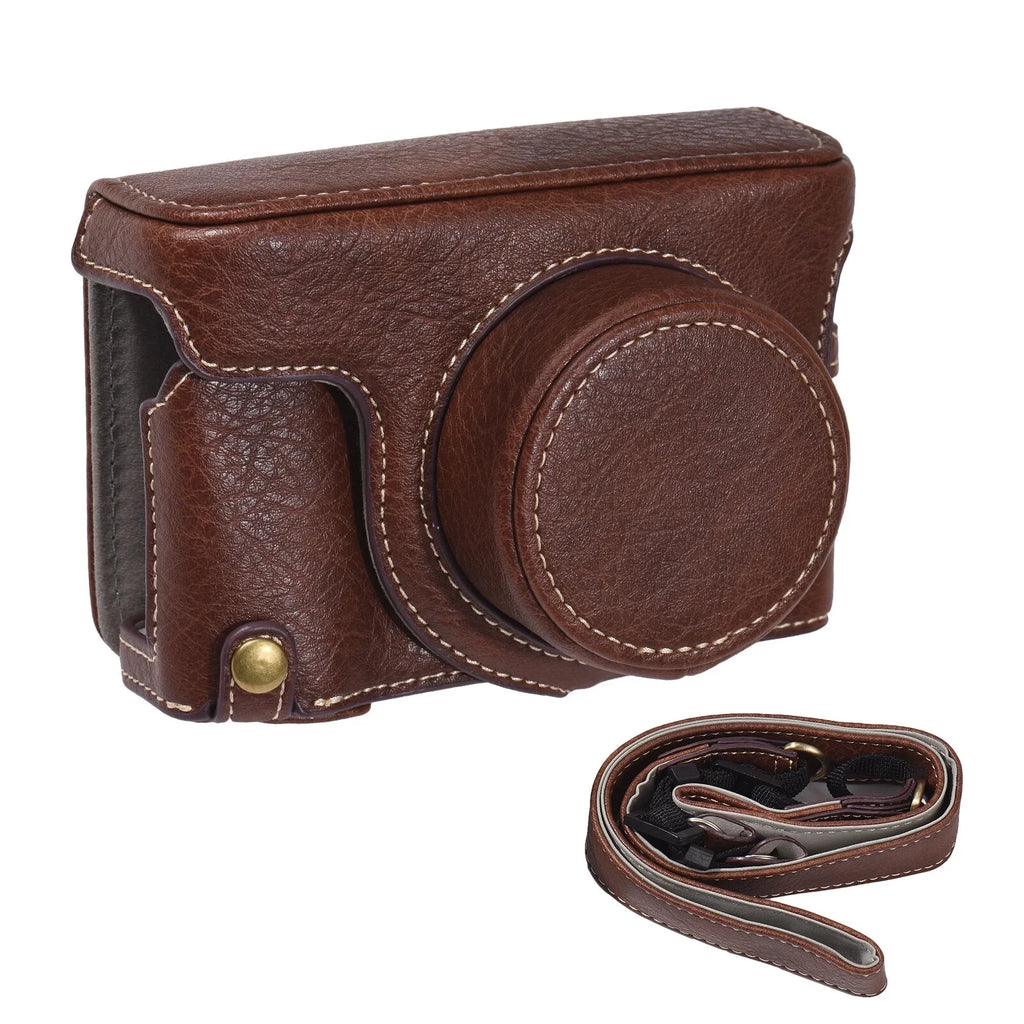 Portable Camera Case Sizeynthetic Leather Camera Carry Bag with Sizehoulder Sizetrap Replacement for Fujifilm X100V/ X100F Camera