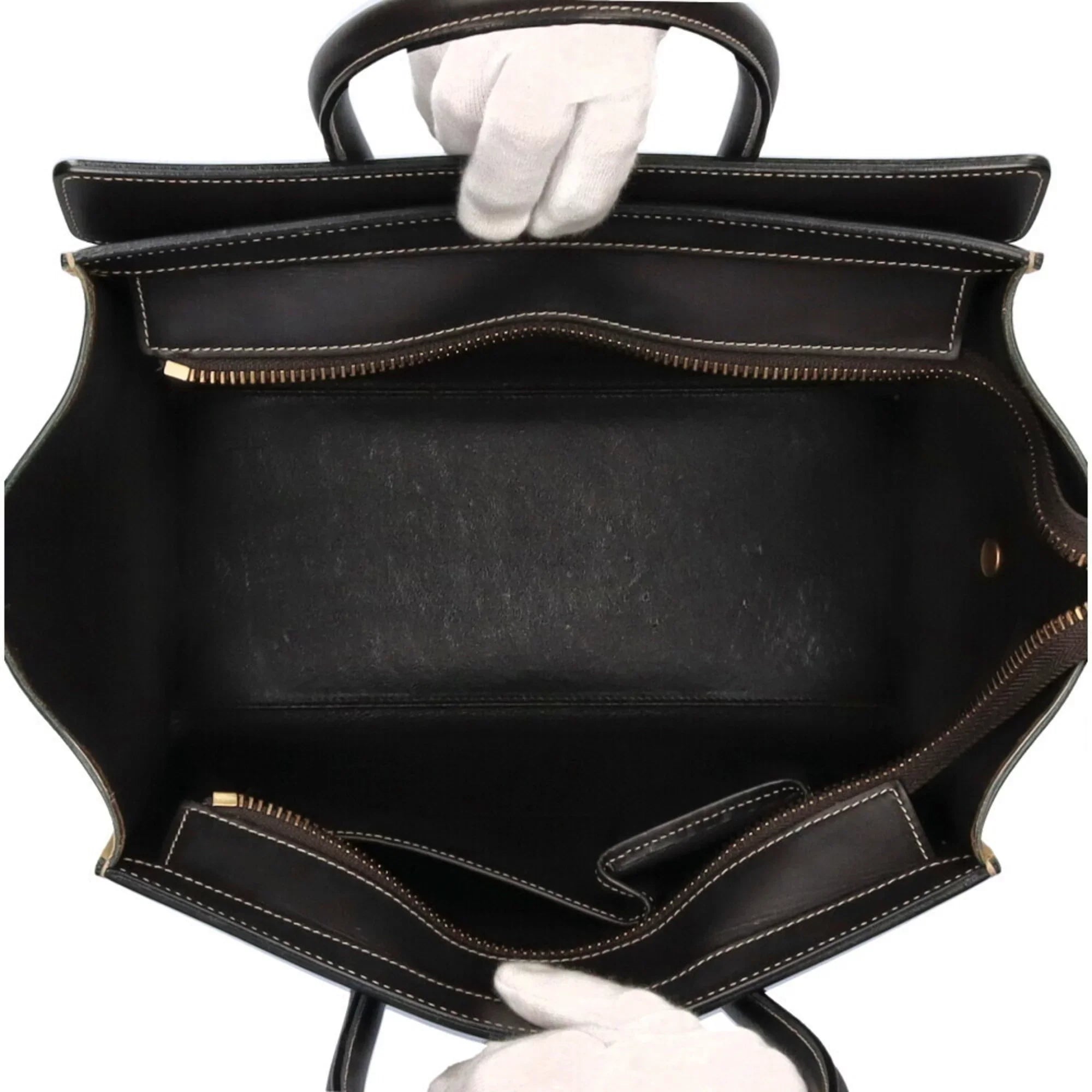 Pre-Owned Celine CELINE Micro Sizehopper Luggage Handbag Calf Ladies (Good)