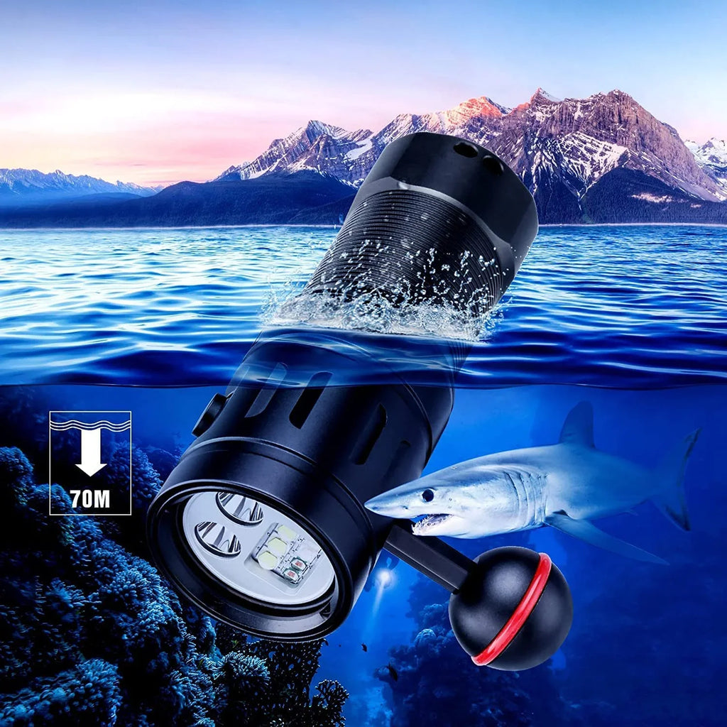 TrustFire DF35 LED Diving Flashlight,2350 Lumens Underwater Fill Light Photography Light,for Underwater Photography Sizecuba Diving