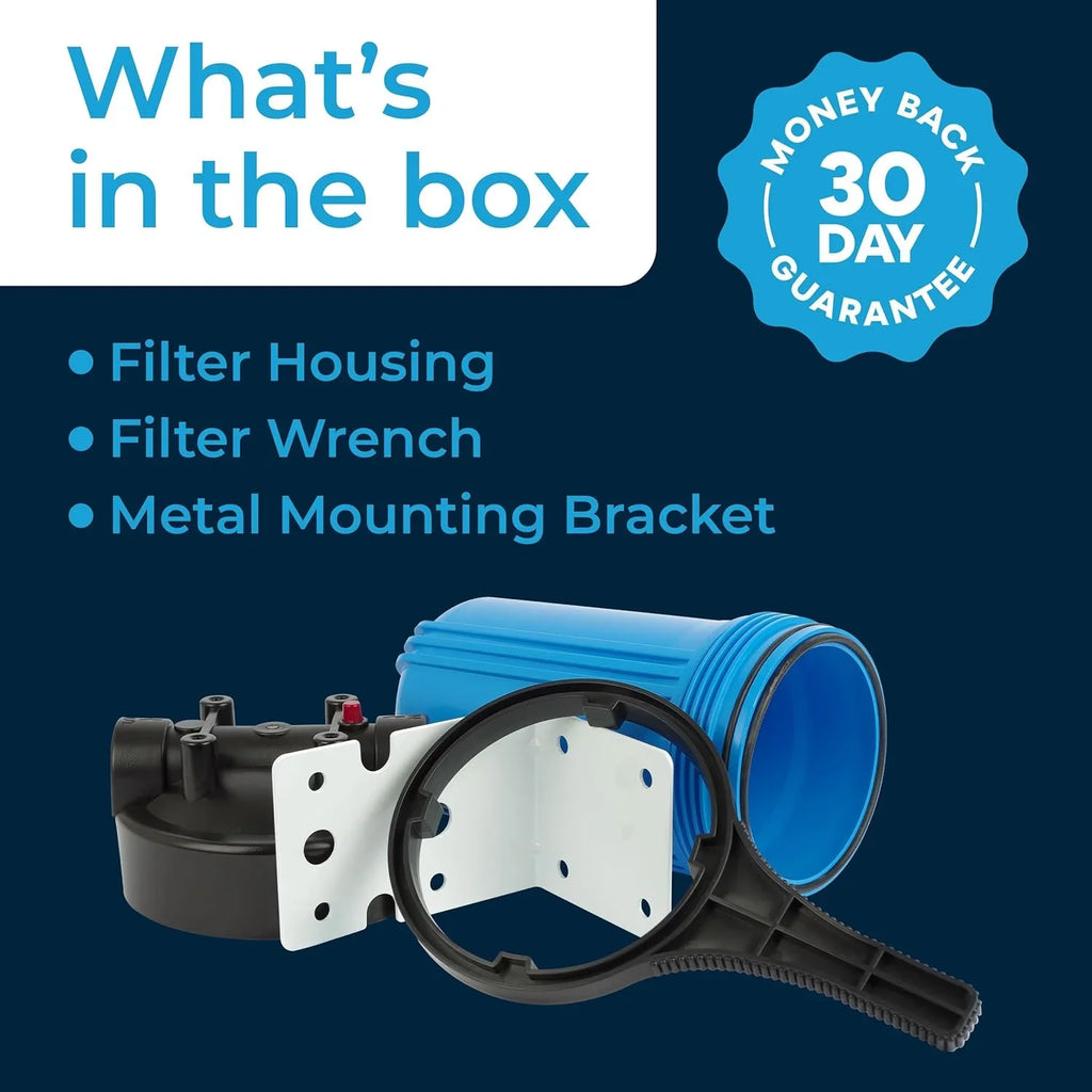 Water Filter Housing 10X4.5/10 Inch /  X 4.5" / 10 BB / 150469, 1" NPT
