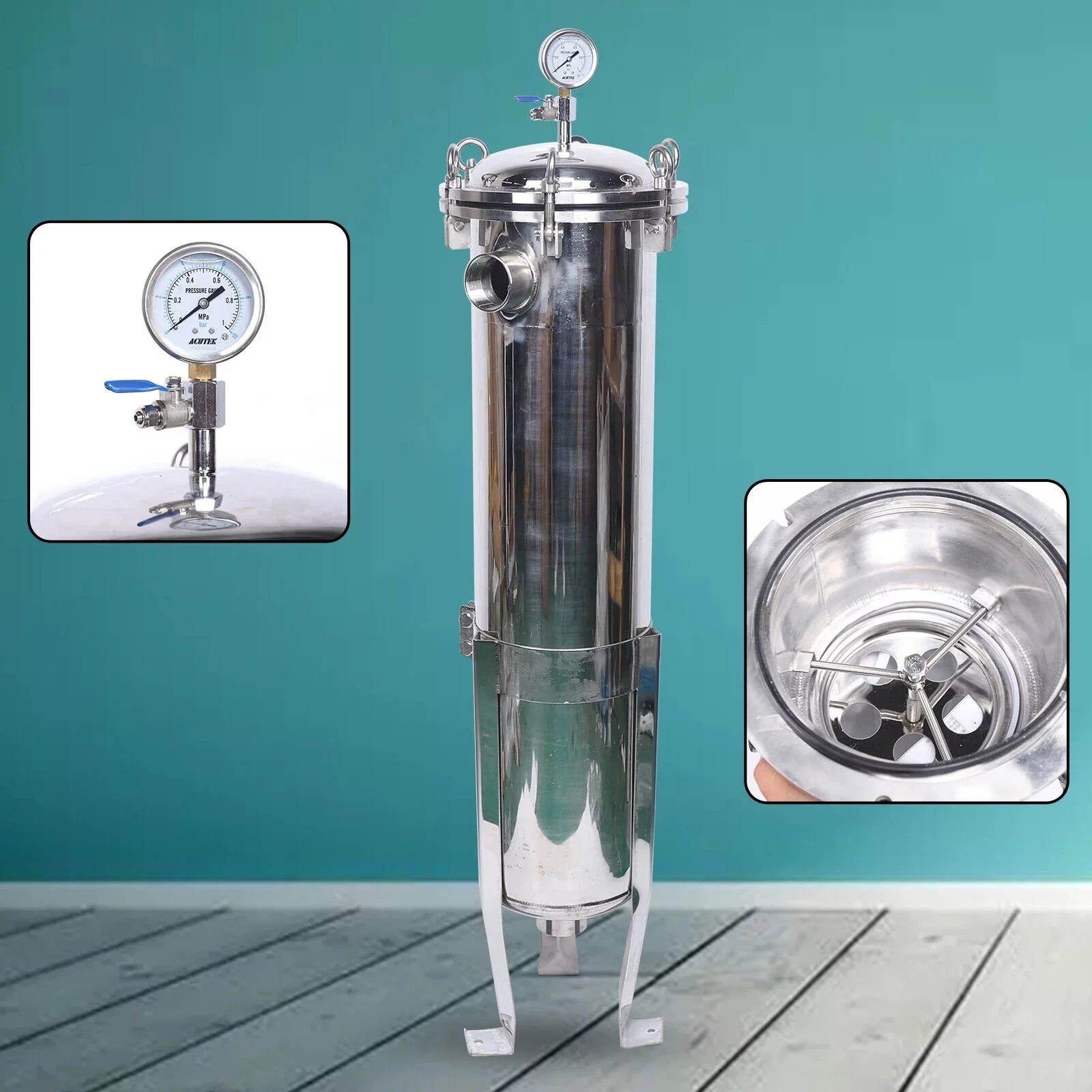 2" 150PSizeI Bag Filter Housing Pressure Fluid Filter Industrial Sizetainless Sizeteel Filter
