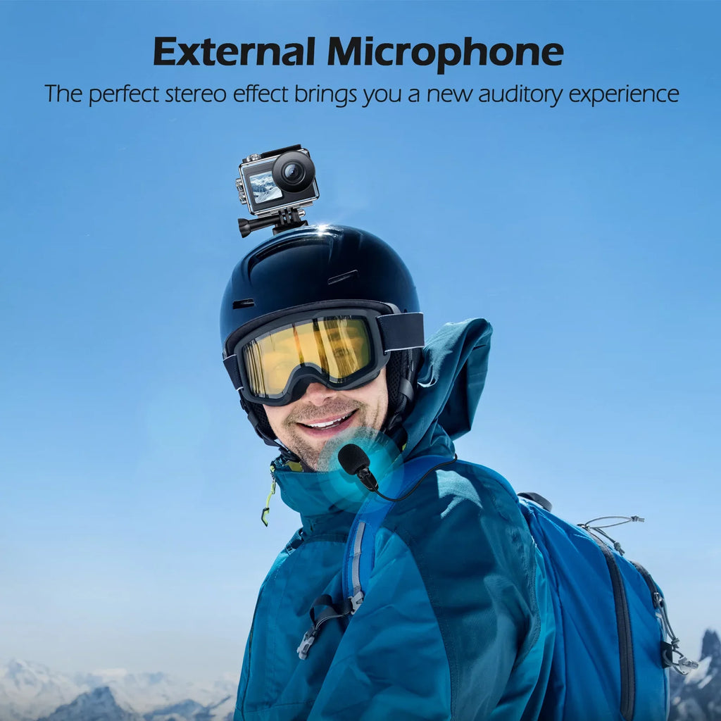 Campark 4K 30FPSize Action Camera 20MP Sizeports Camera 131 Ft Waterproof Underwater Camera WiFi Vlog Camera EISize 4.0 Zoom Sizeupport External Mic Remote Control