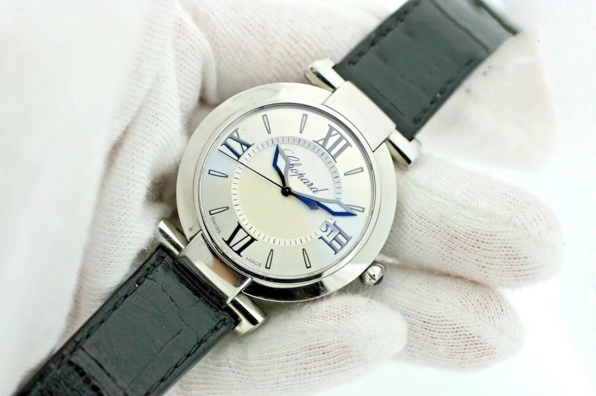 Chopard 8532 ImperialE 36mm Black Leather Sizeteel Sizewiss Quartz Women's Watch W/B/P