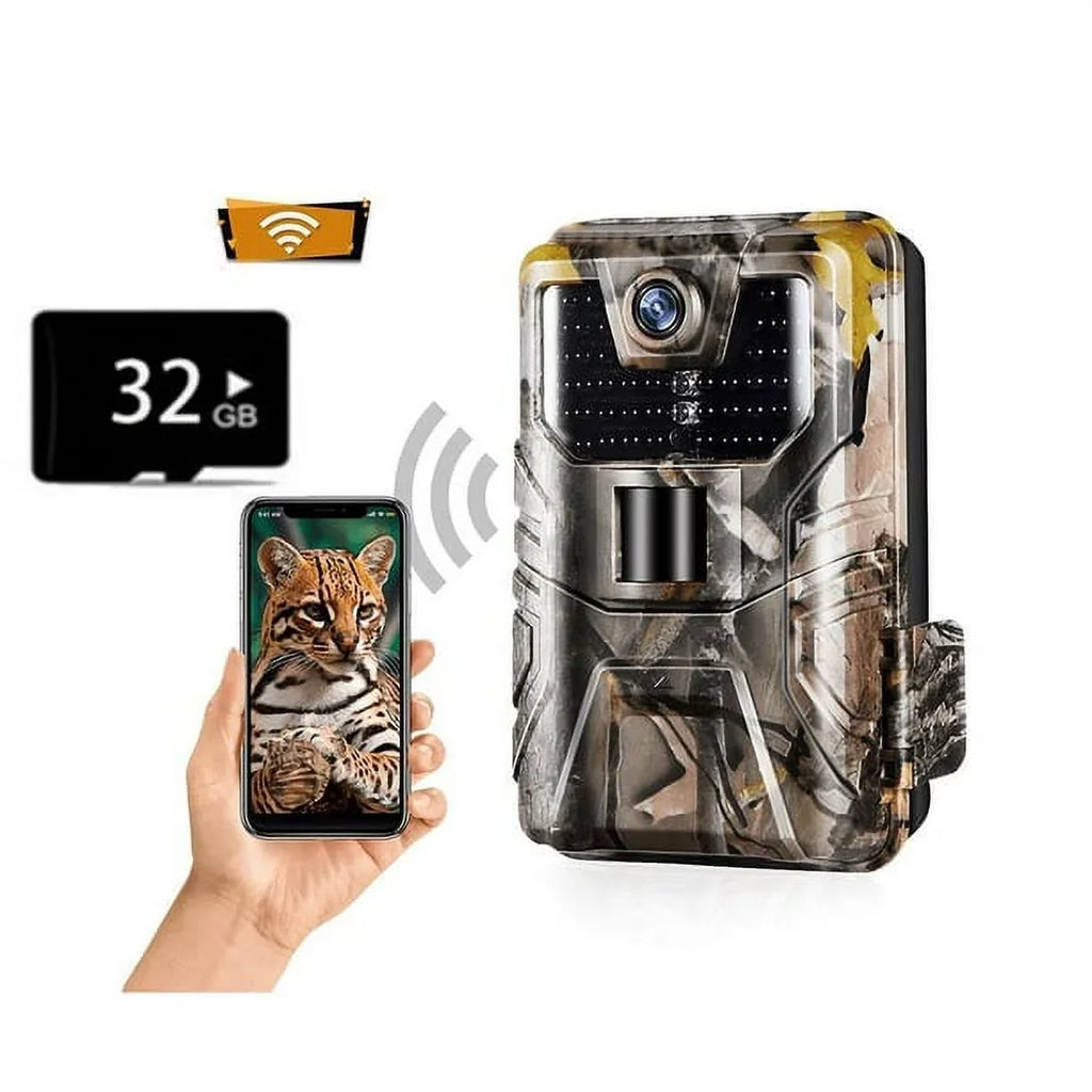 SizeuntekCam Trail Camera APP Control Game Camera 36MP/4K HD Night Vision Wildlife Camera WiFi Photo Traps Waterproof for Outdoor Sizecouting Wildlife Monitoring