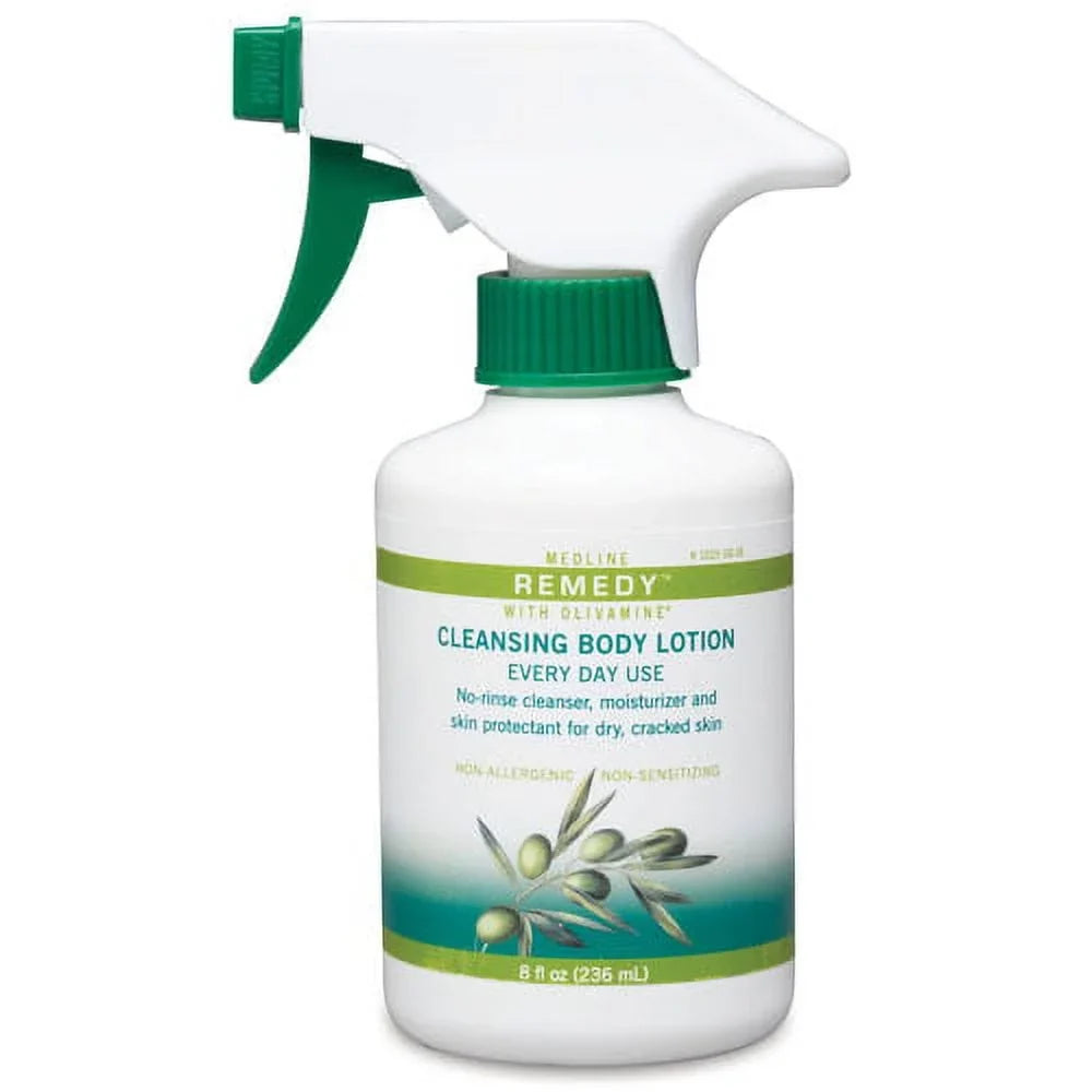 Medline Remedy Olivamine Cleansing Body Lotion Every Day Use, 8 Oz, 2 Pack