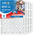 18x24x1 Air Filter MERV 11 Comparable to MPR 1000, MPR 1200 & FPR 7 Electrostatic Pleated Air Conditioner Filter 4 Pack HVAC Premium USizeA Made 18x24x1 Furnace Filters by AIRX FILTERSize WICKED CLEAN AIR.