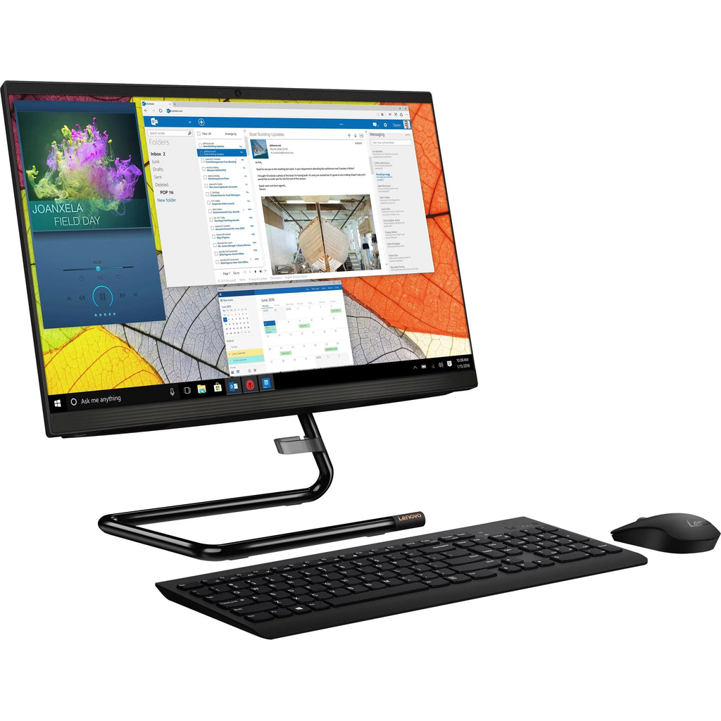 Lenovo IdeaCentre A340-24ICK F0ER0001USize 23.8" All-in-One Computer - Intel Core i5-9400T 1.8GHz - 8GB RAM - 512GB SizeSizeD - 1920 x 1080 - Intel UHD Graphics 630 - Windows 10 Home - Black