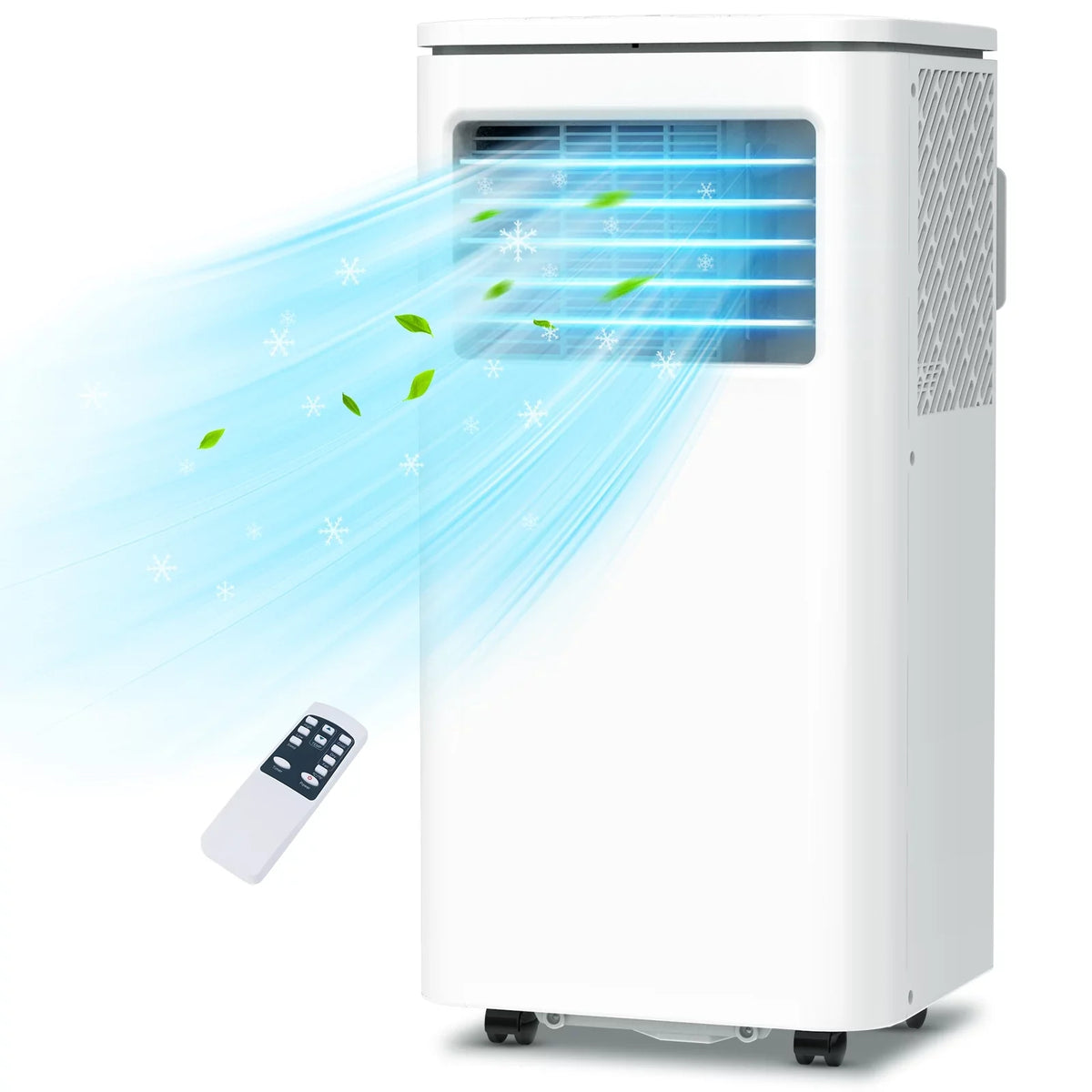 LifePlus Portable Air Conditioner Fan 10,000 BTU Indoor Room AC Unit Dehumidifier Remote W/ Window Kit Freestanding Bedroom NPL-06C